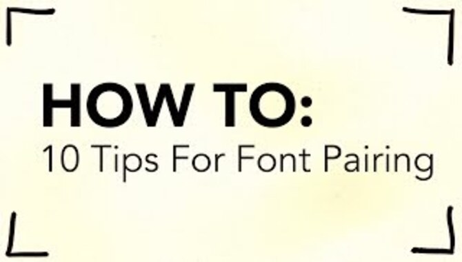 Font Pairing Techniques