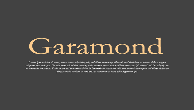 Garamond Font
