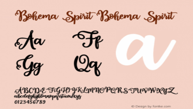 Getting Started With Bohema Spirit Font