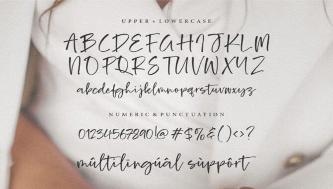 Glyphs Available In Rustic Wedding Font