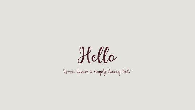 How To Achieve Hello Font On Different Platforms