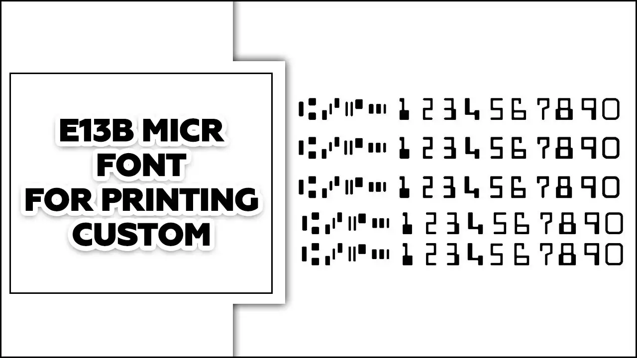How To Use E13B MICR Font