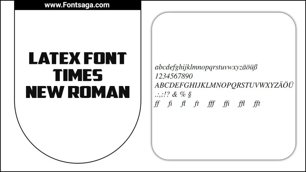 how to set times new roman font in latex