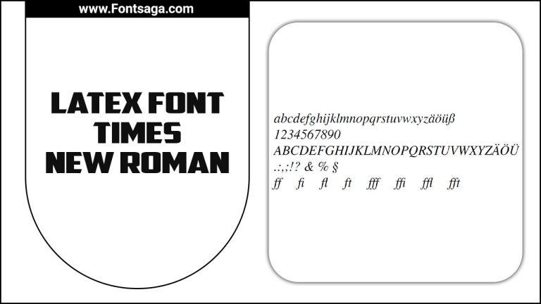 Latex Font Times New Roman