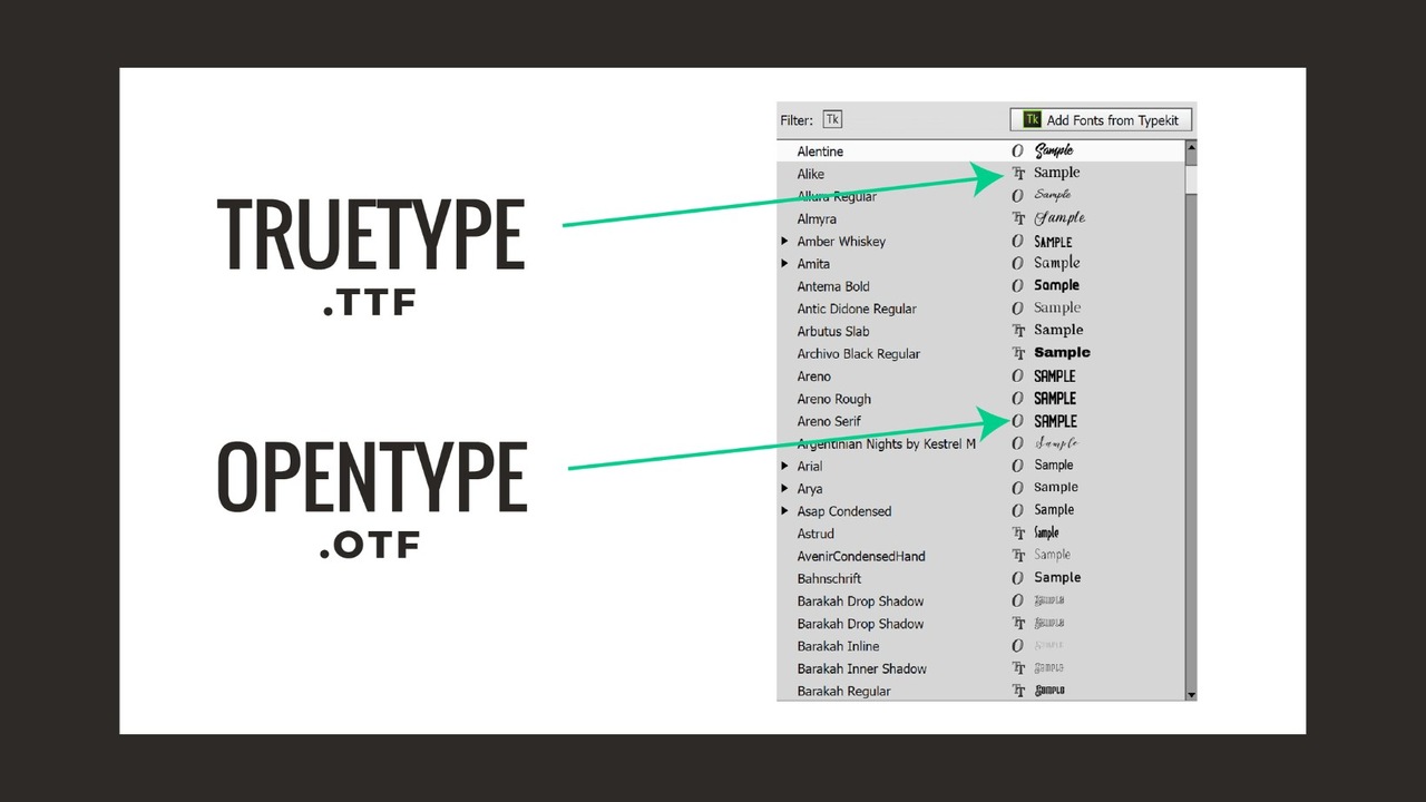 Opentype and Truetype - Which Is Better