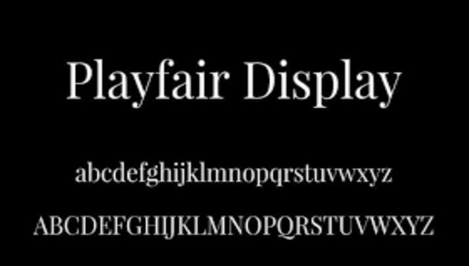 Playfair Display Font Family