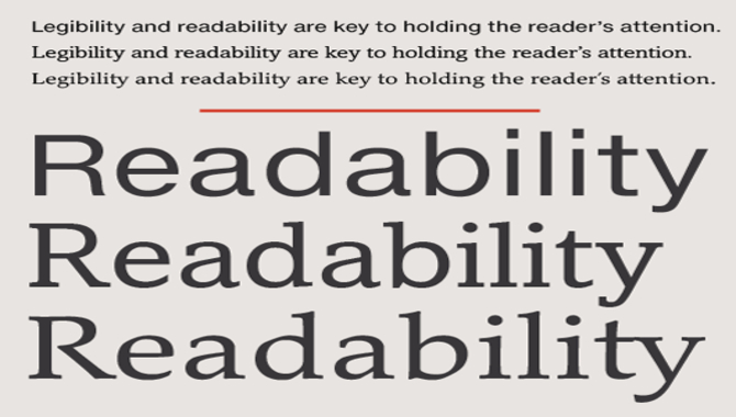 Readability Of The Font