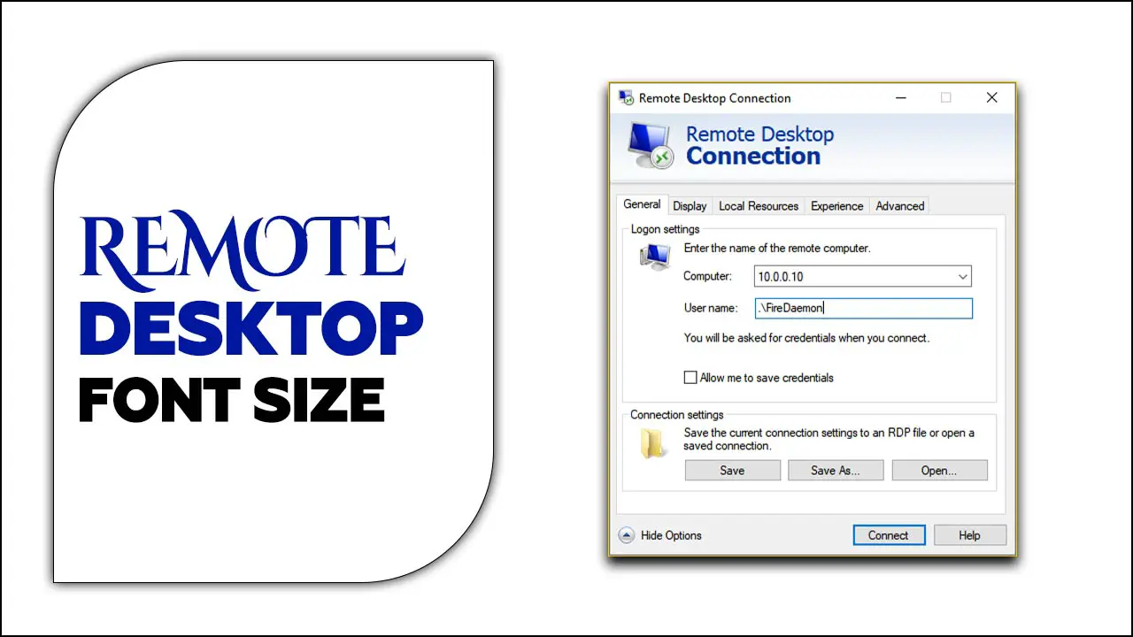 Remote Desktop Font Size