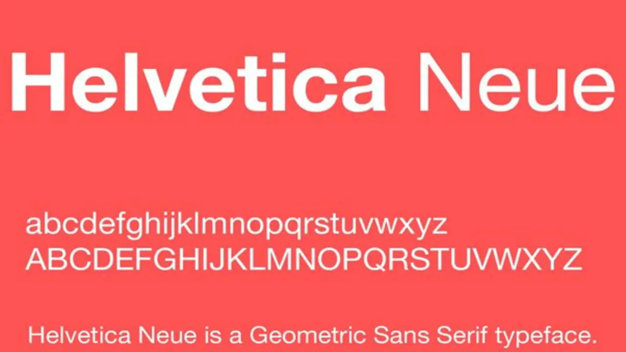 Select Helvetica As The Font
