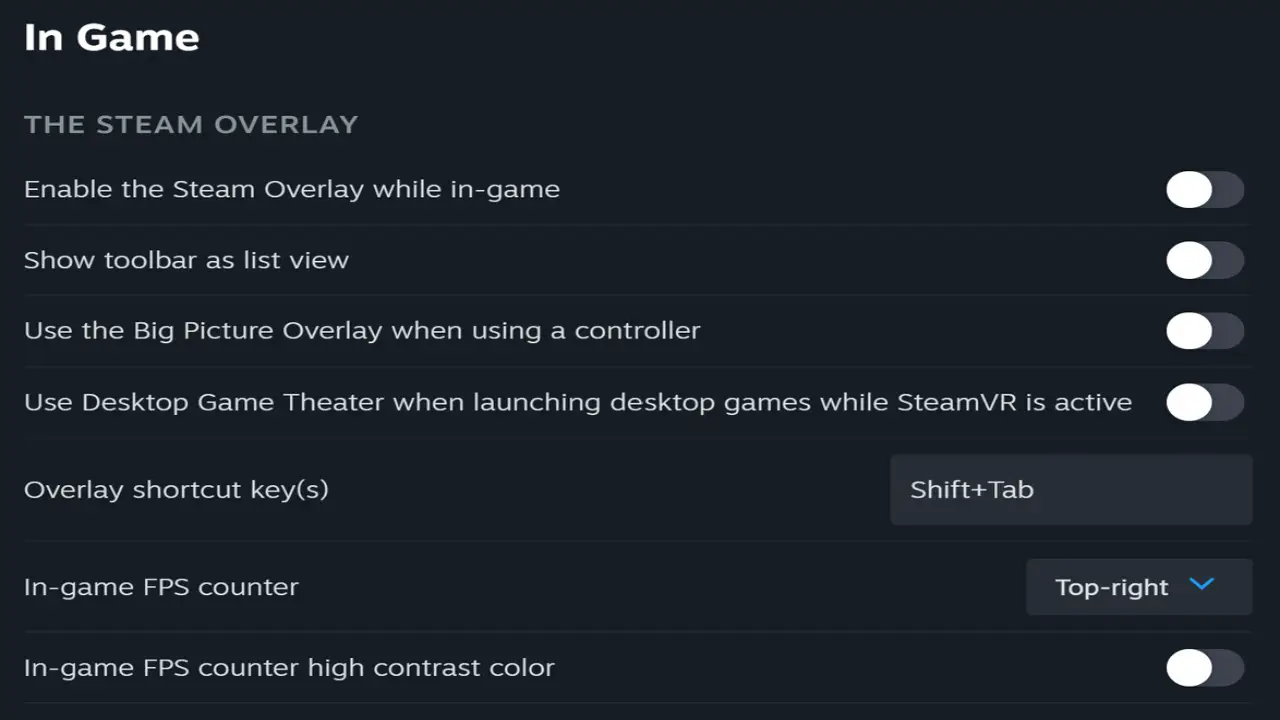 Steam Game Font Size Settings