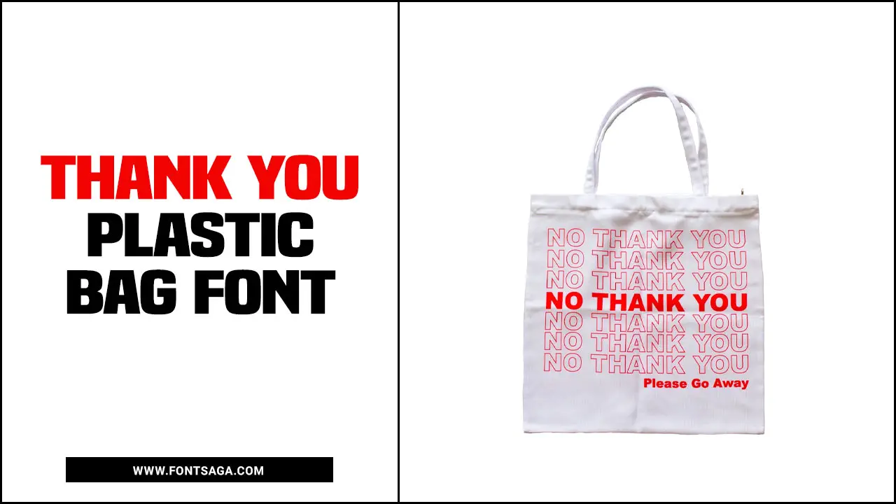 Thank You Plastic Bag Font