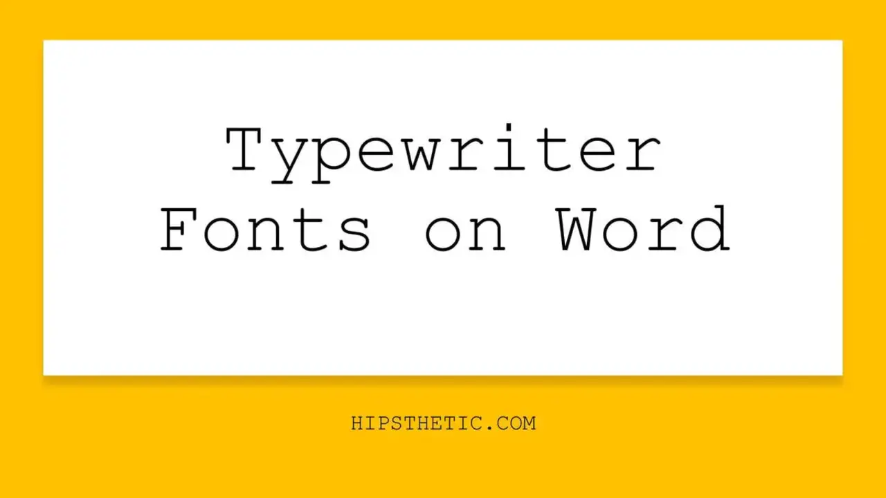 Tips For Using Typewriter Font In Word Effectively