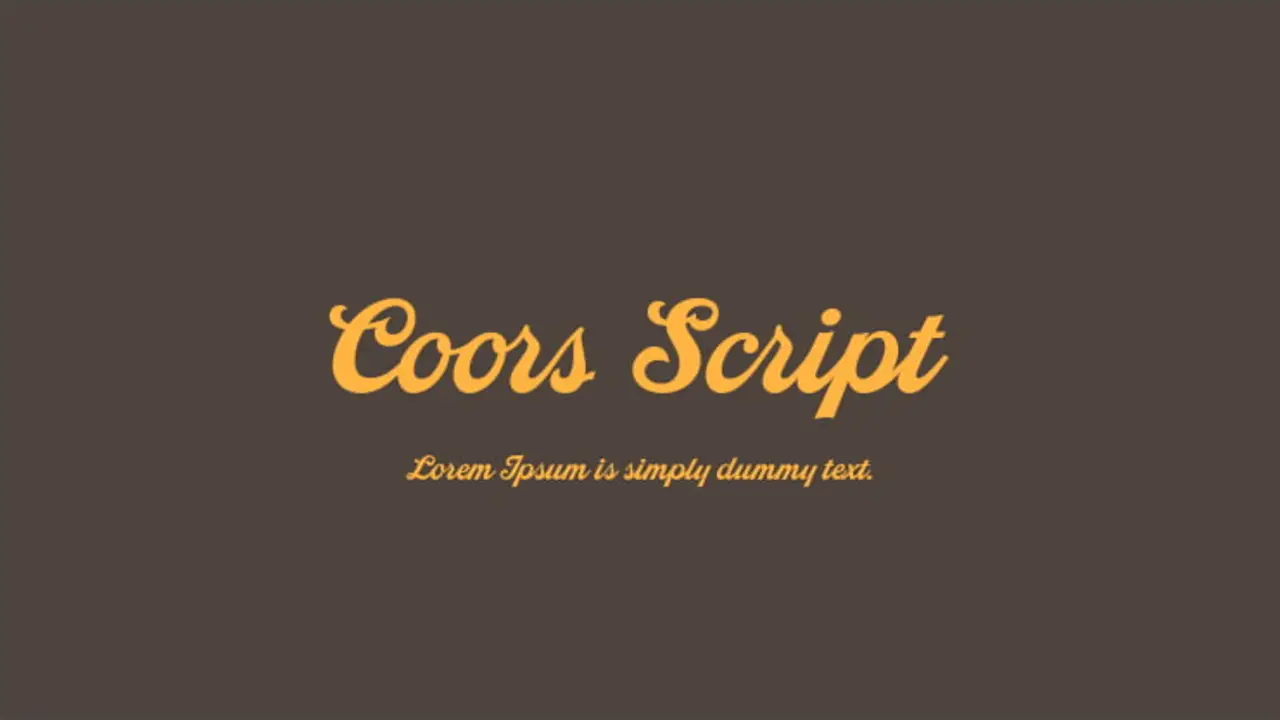Uses Of Coors Font