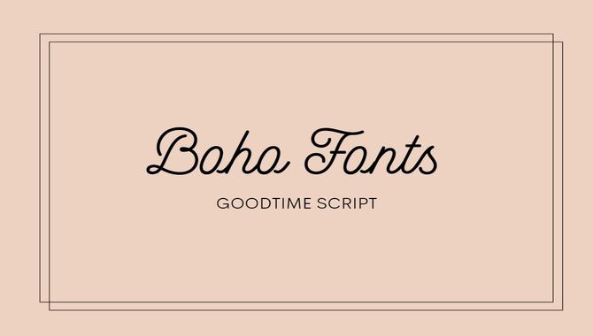 Using Boho Font In Graphic Design
