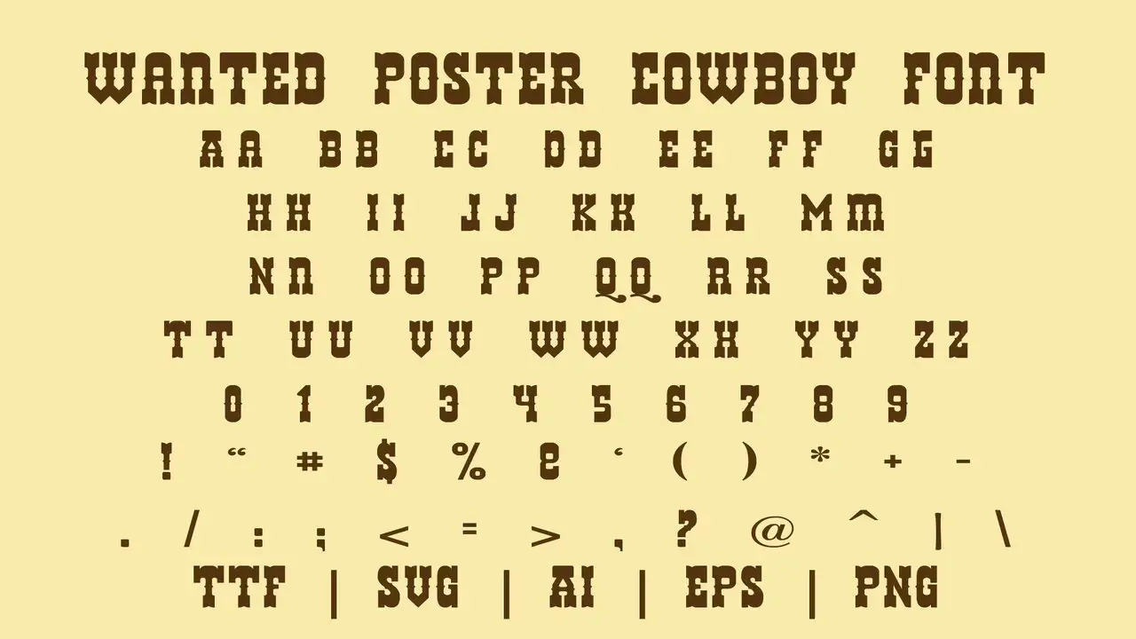 Which Font Is Used For Western Wanted Posters