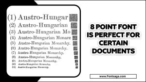 Why 8 Point Font Is Perfect For Certain Documents