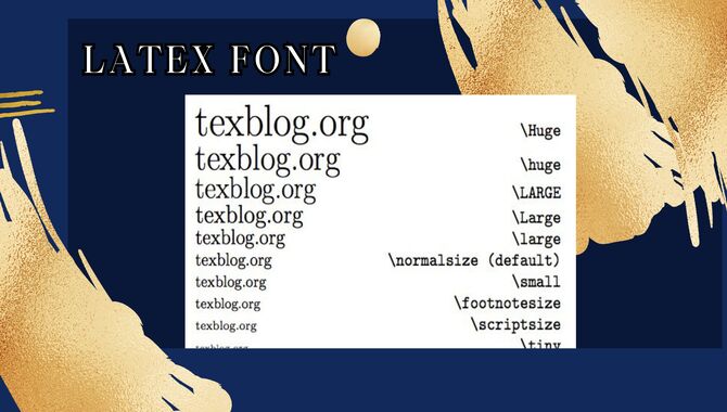 A Guide To Change Font Size Latex