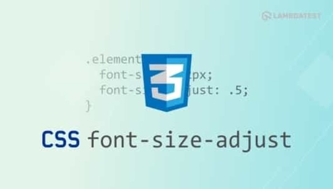 Adjusting Font Size With CSS