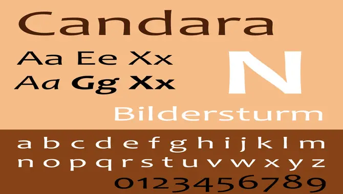 Arial And Candara Typeface