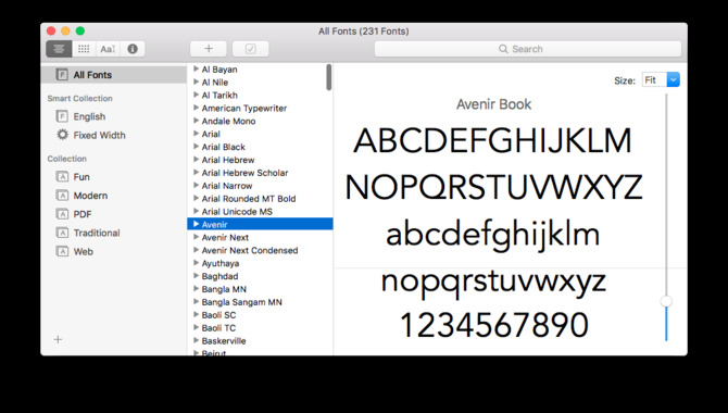 Avenir Font Family And Unicode