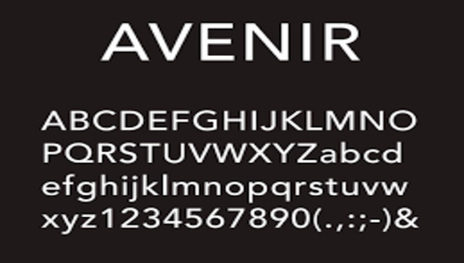 Avenir Font Family Versatile And Modern Typeface