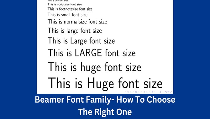 best font for beamer presentation