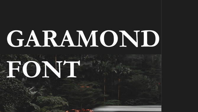 Best Fonts For Roman Numerals- Garamond