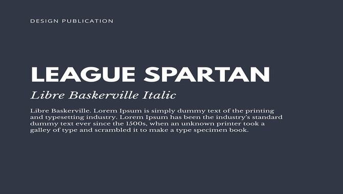 Best League Spartan Font Pairing