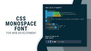 CSS Monospace Font For Web Development: A Guide To Perfecting