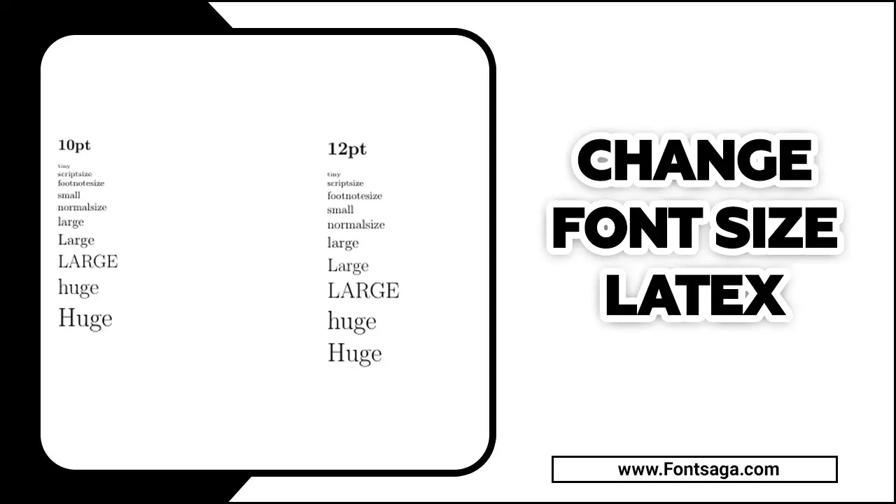 Change Font Size Latex