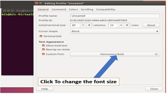 Changing Font Size Using Terminal