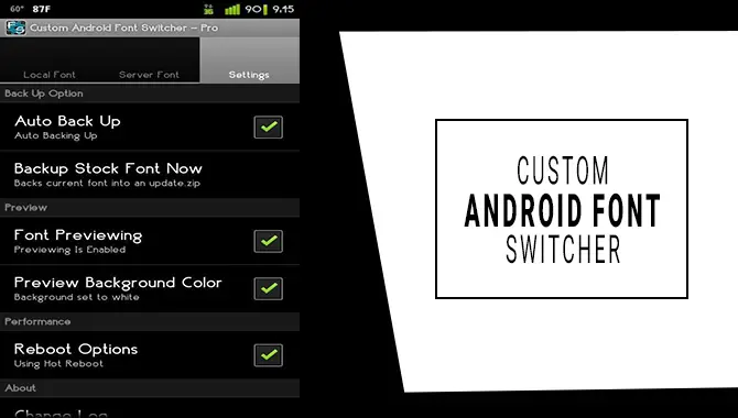 Custom Android Font Switcher