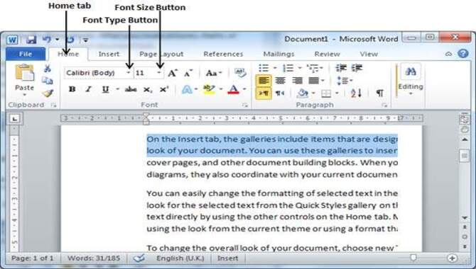 Customizing Font And Text Settings