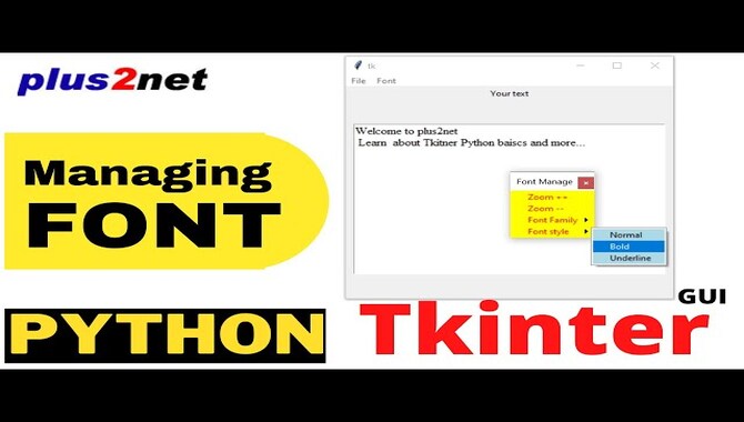 Customizing Your Text With Tkinter Font Size