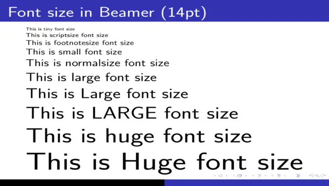 beamer presentation font size