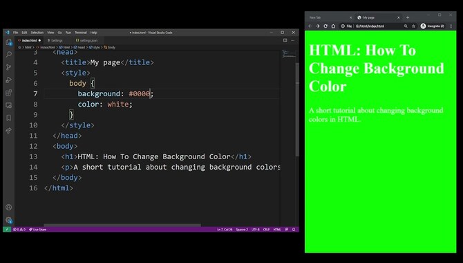 Defining Black Color In HTML