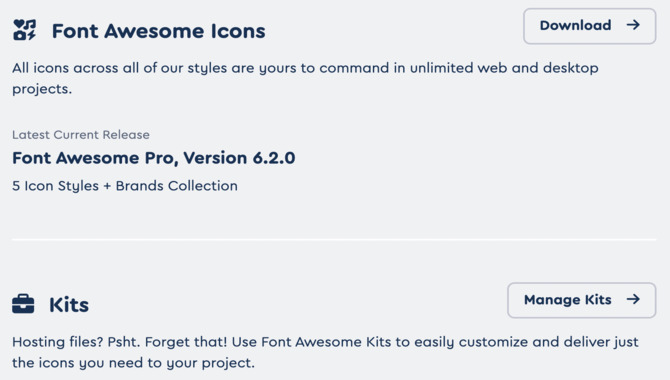 Download The Latest Version Of Font Awesome
