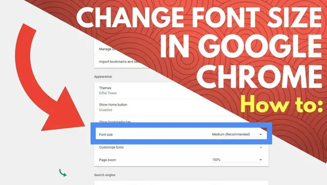 Enlarging Text Size In Google Chrome Browser