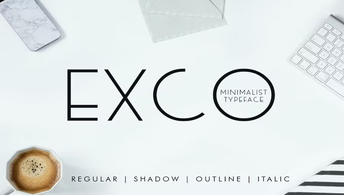 Exco Sans Minimalist Typeface