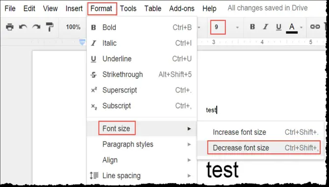 Finding The Smallest Font Size On Google Docs