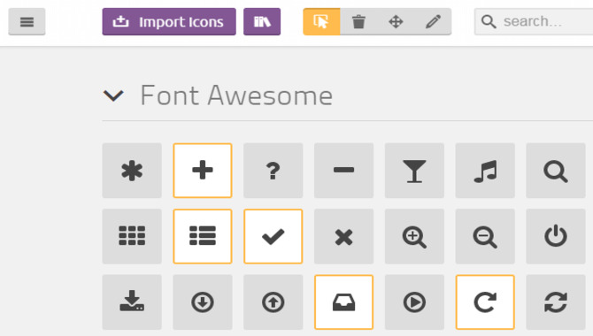 Font Awesome Sizing Options