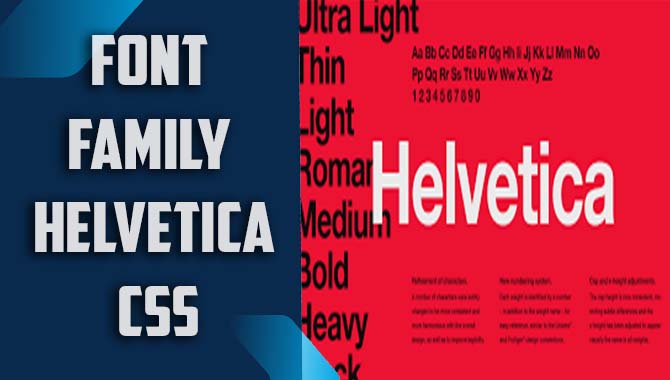 Font Family Helvetica CSS