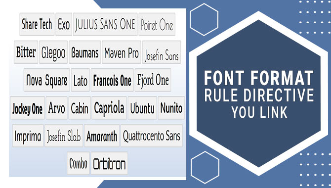 Font Format Rule Directive You Link