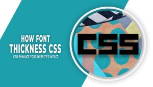 How Font Thickness Css Can Enhance Your Website’s Impact