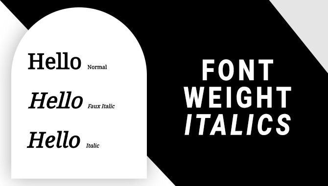 Font Weight Italics