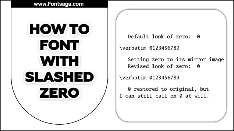 The Ultimate Guide To Font With Slashed Zero