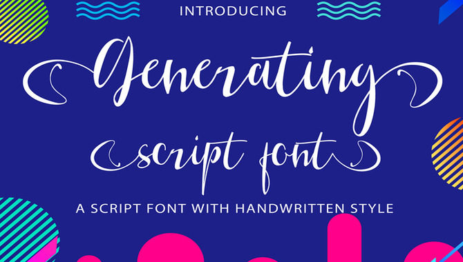 Generating The Font