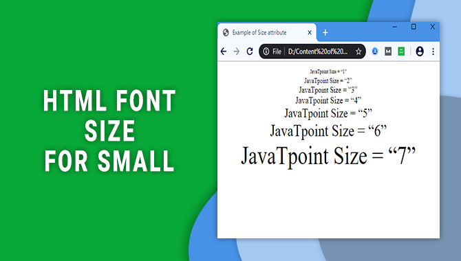 HTML Font Size For Small