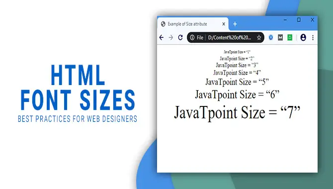 HTML Font Sizes