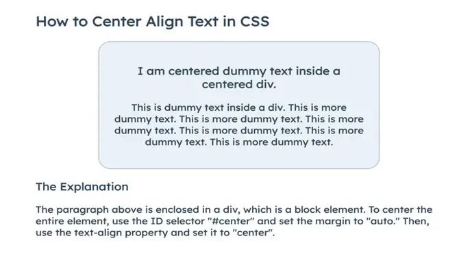 How To Center Align Text Using Text-Align Property